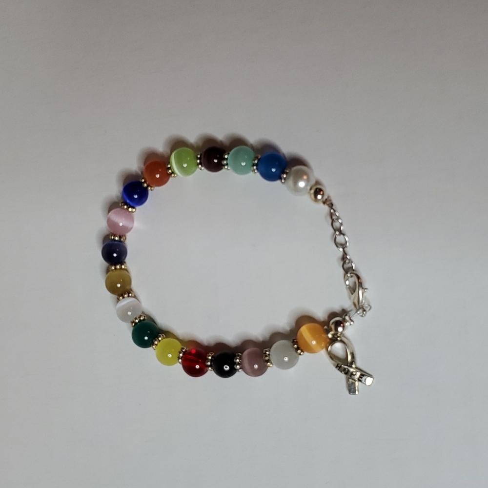 Cancer Awareness Bracelet Multi-Colored  all Cancers